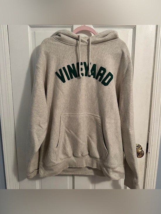 Other - Vineyard Cream Hoodie with Green Logo